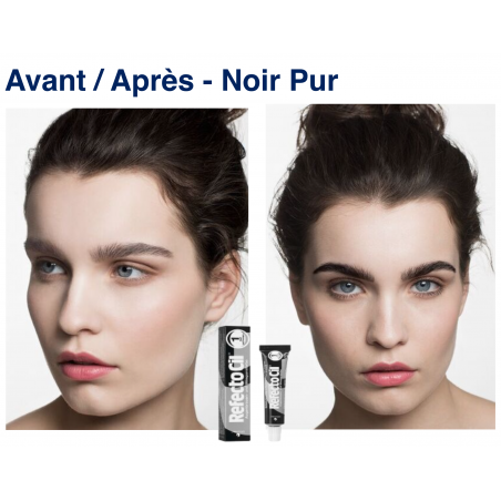 Teinture pour cils et sourcils avant et après RefectoCil No.1 Noir Profond, 15 ml