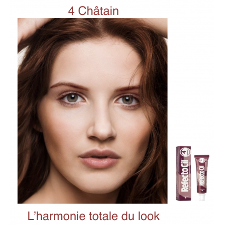 Teinture pour cils et sourcils RefectoCil No.4 Châtain – nouvelle formule, 15 ml l'harmonie totale