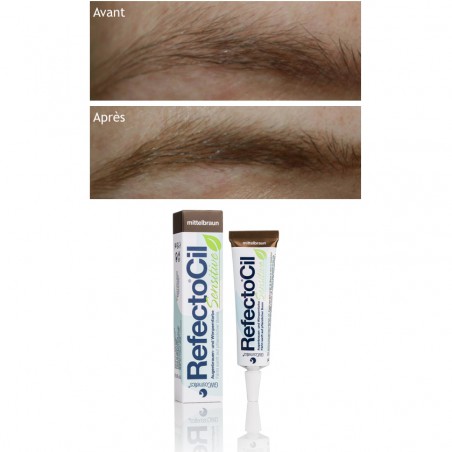 Sensitive Teinture pour les cils et les sourcils Châtain foncé, 15mlpour peaux sensibles