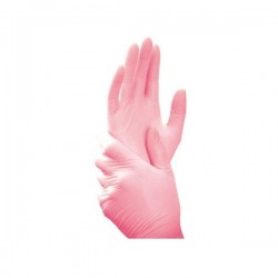 Gants jetables en nitrile non poudré Rose (x100) Gants jetables en nitrile non poudré Rose (x100)