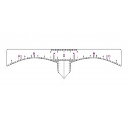 Règle autocollante mesure sourcils