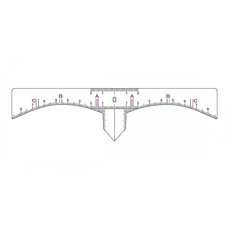 Règle autocollante mesure sourcils Règle autocollante mesure sourcils