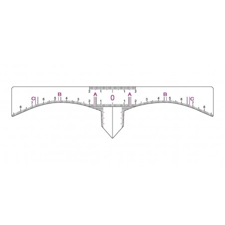Règle autocollante mesure sourcils