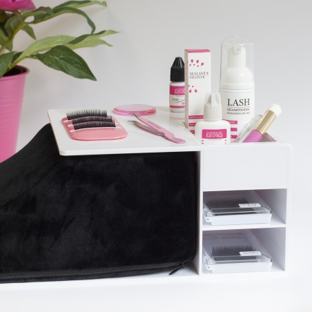 Oreiller + Structure de rangement blanc